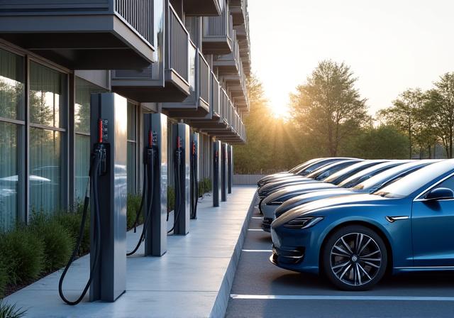 Commercial EV charger installation